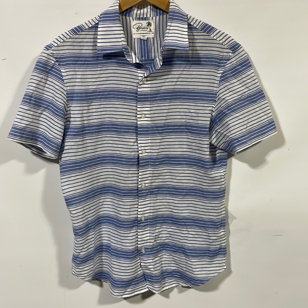 Bonobos Blue and White Striped Casual Button Down Shirt